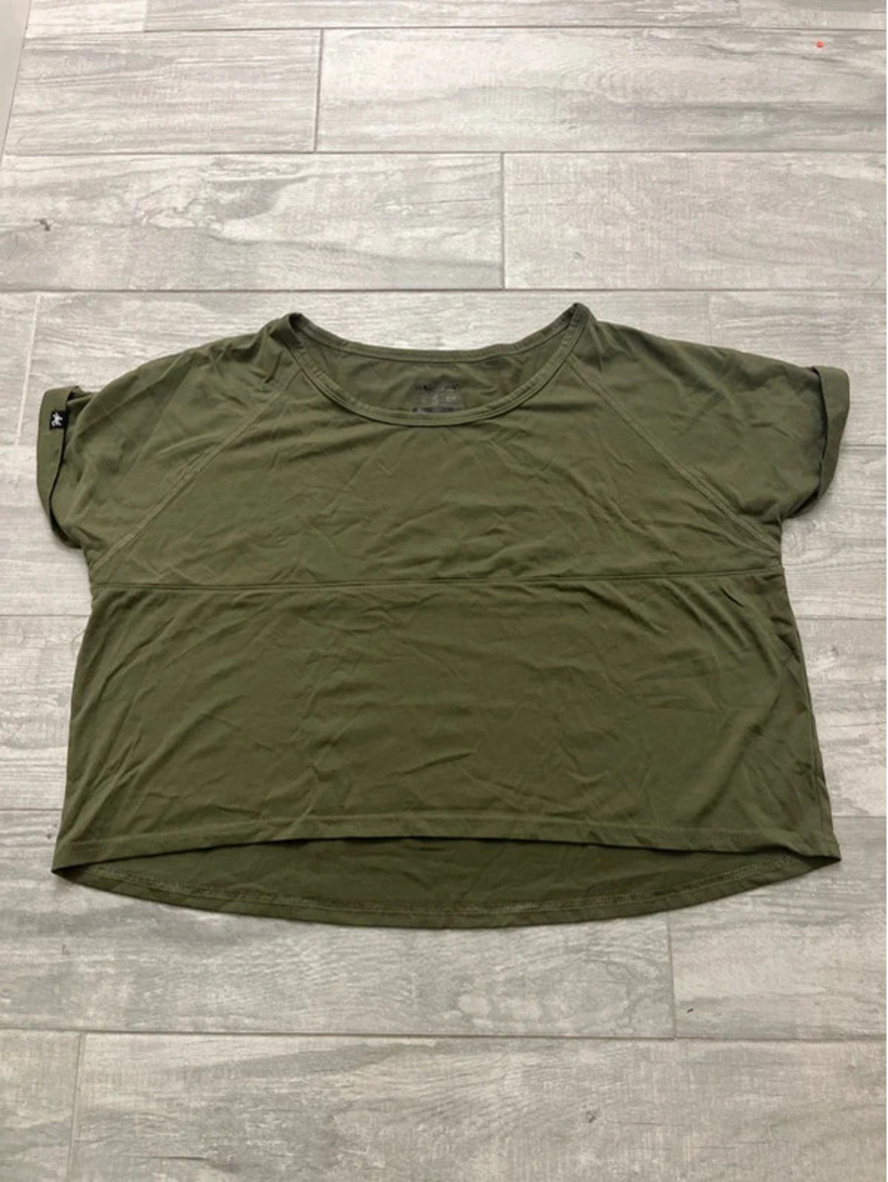Flag Nor Fail Army Green Crop Tee